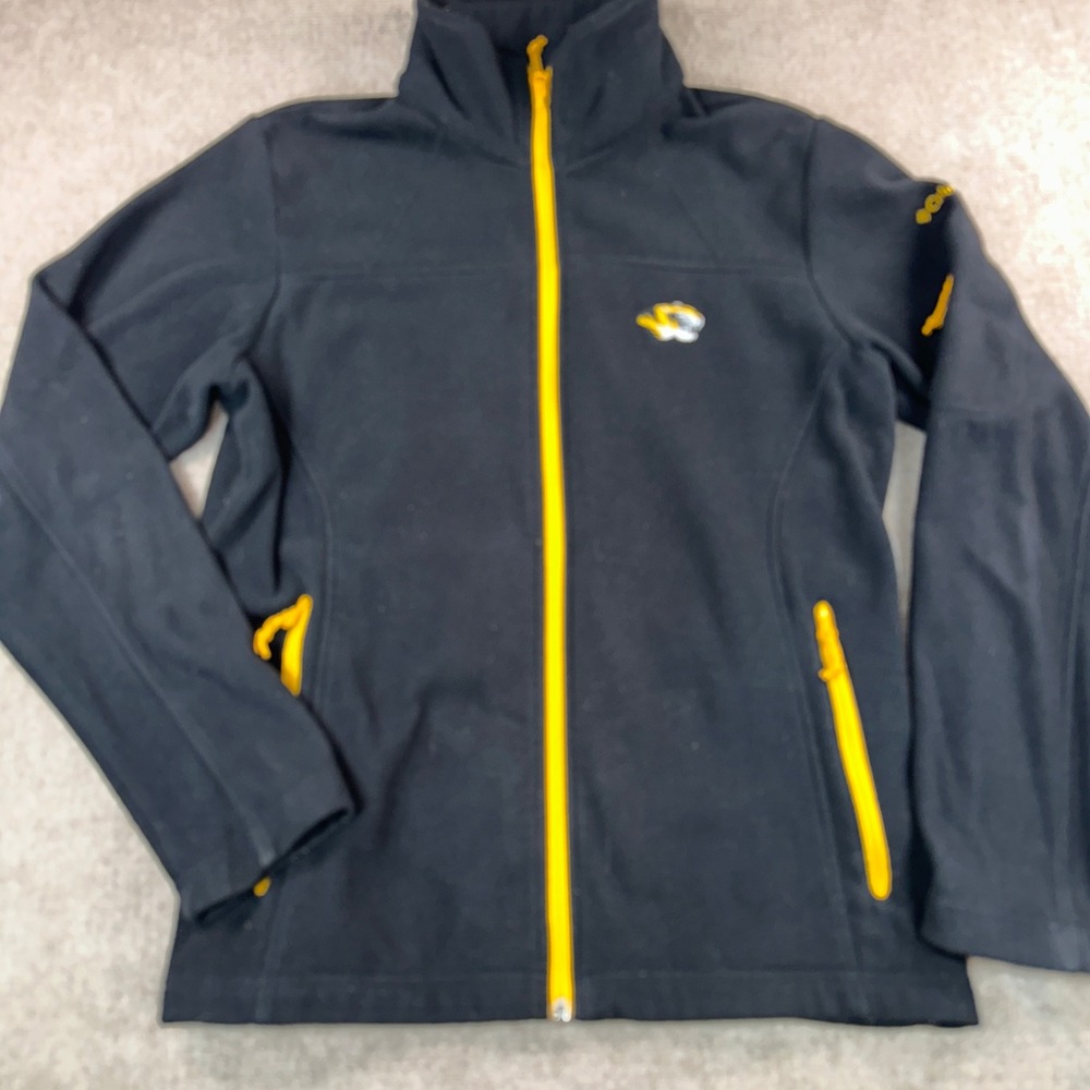 Columbia Mizzou Tigers Fleece Jacket Womens Black Gold Full Zip Missouri Small